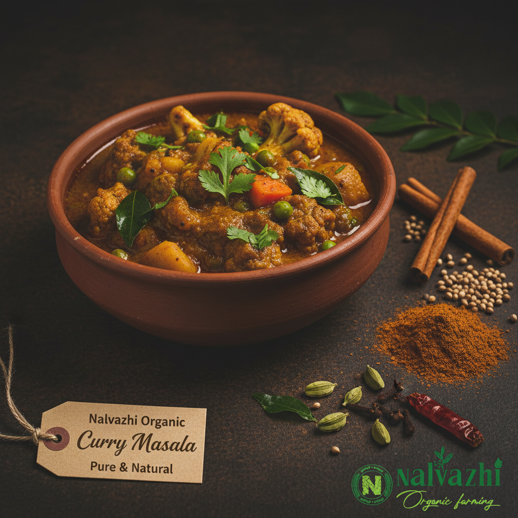 Curry Masala with South Indian Curry Dish by Nalvazhi Organic Farming