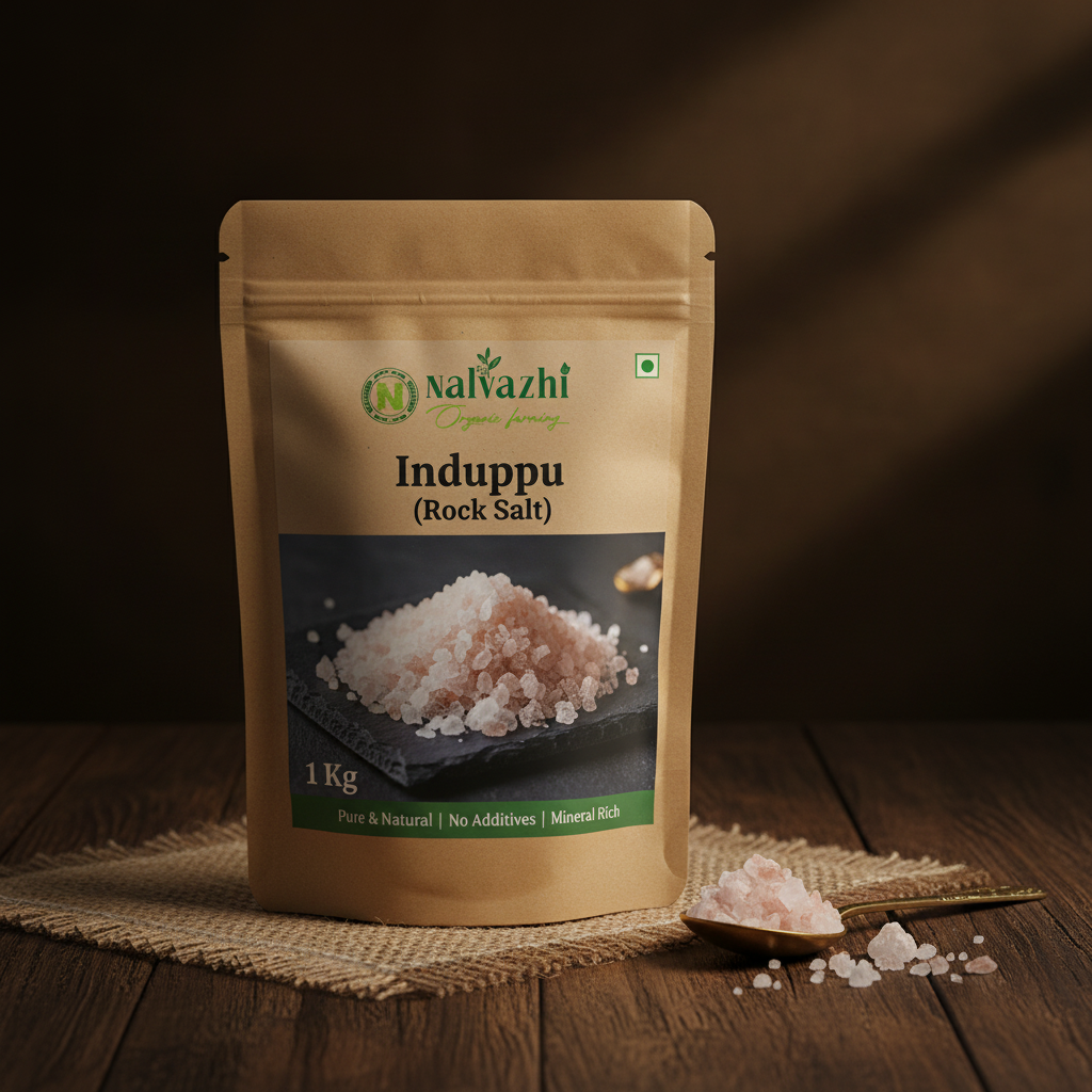 Induppu Rock Salt 1kg Pack - Nalvazhi Organic