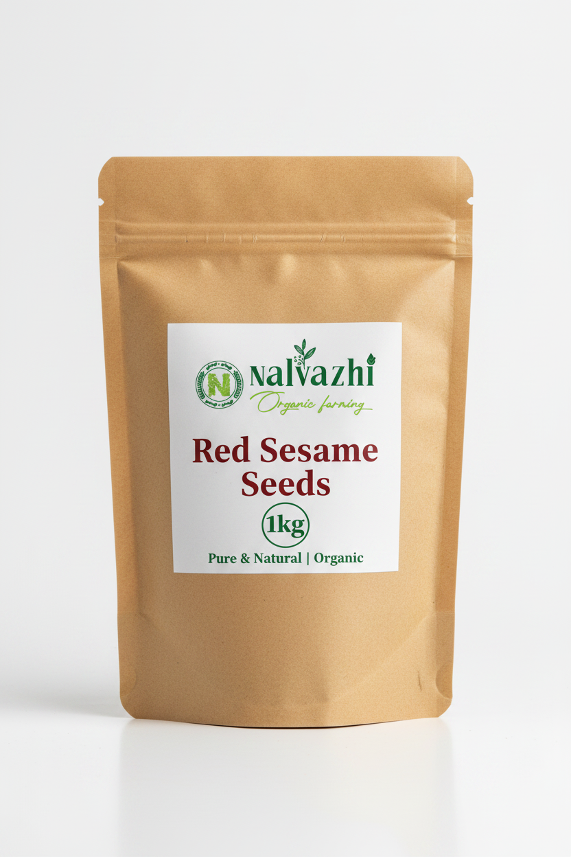 Red Sesame Seeds 1kg Pack - Nalvazhi Organic