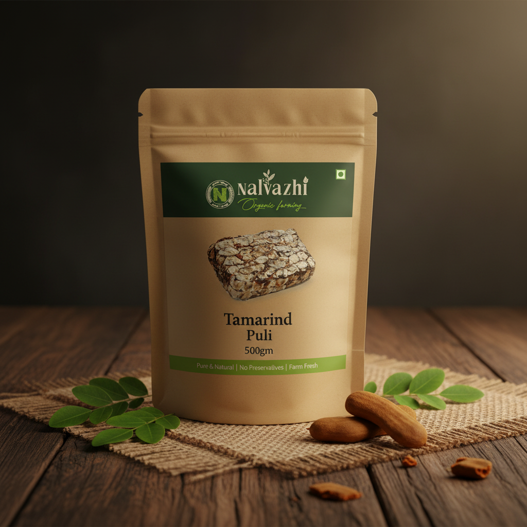 Tamarind Puli 500gm Pack - Nalvazhi Organic