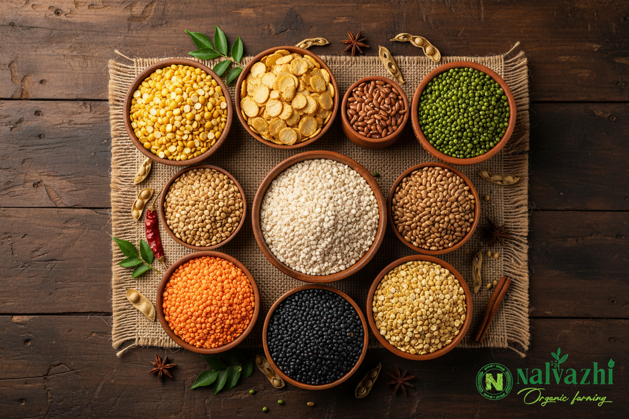 Dals & pulses varieties - பயறு மற்றும் பருப்பு வகைகள்