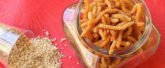 Little Millet Garlic Murukku - சாமை பூண்டு முறுக்கு 200gm image 0