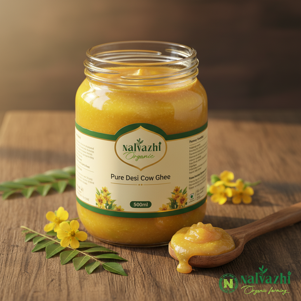 Desi Cow Ghee 500ml - Nalvazhi Organic
