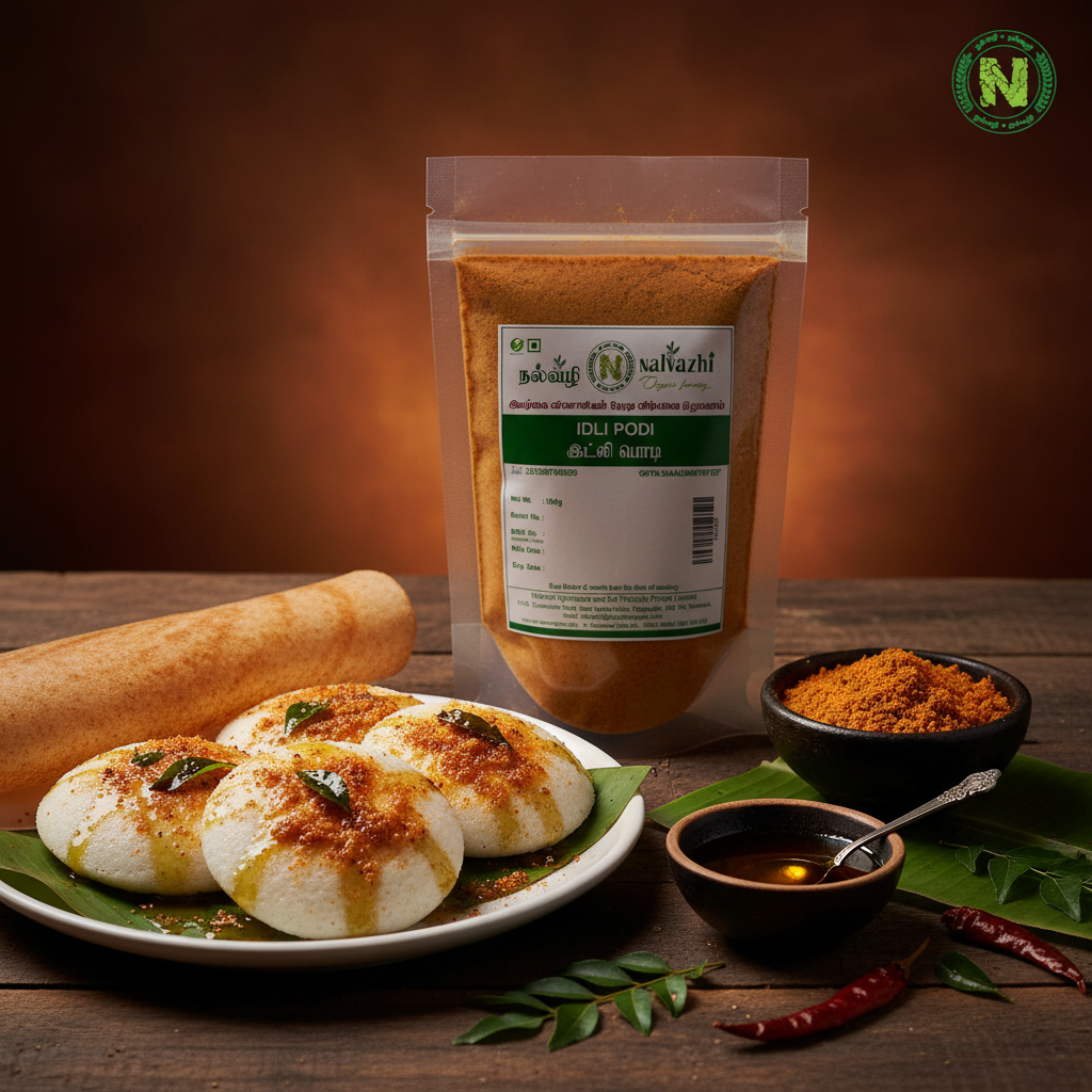 Idli Podi – With Idli, Dosa & Oil