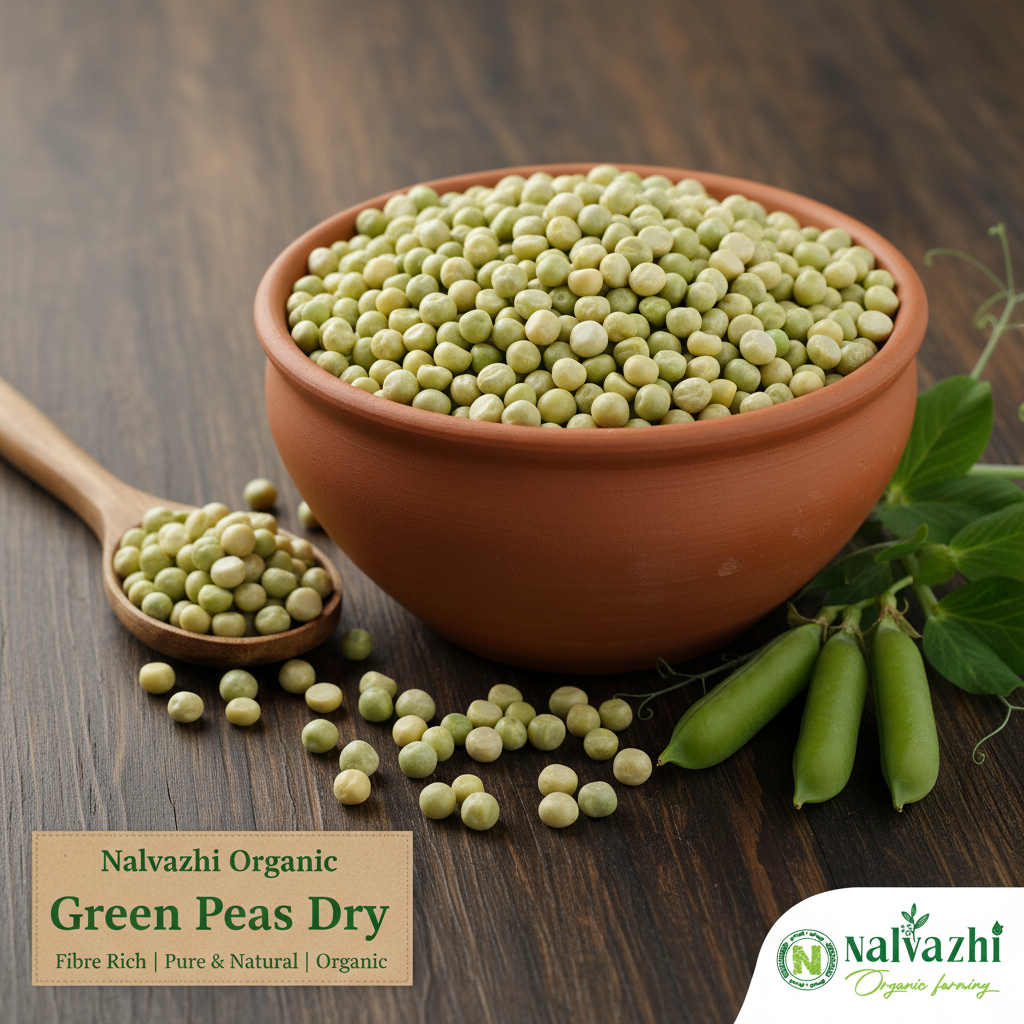 Green Peas Dry in Clay Bowl - Nalvazhi Organic