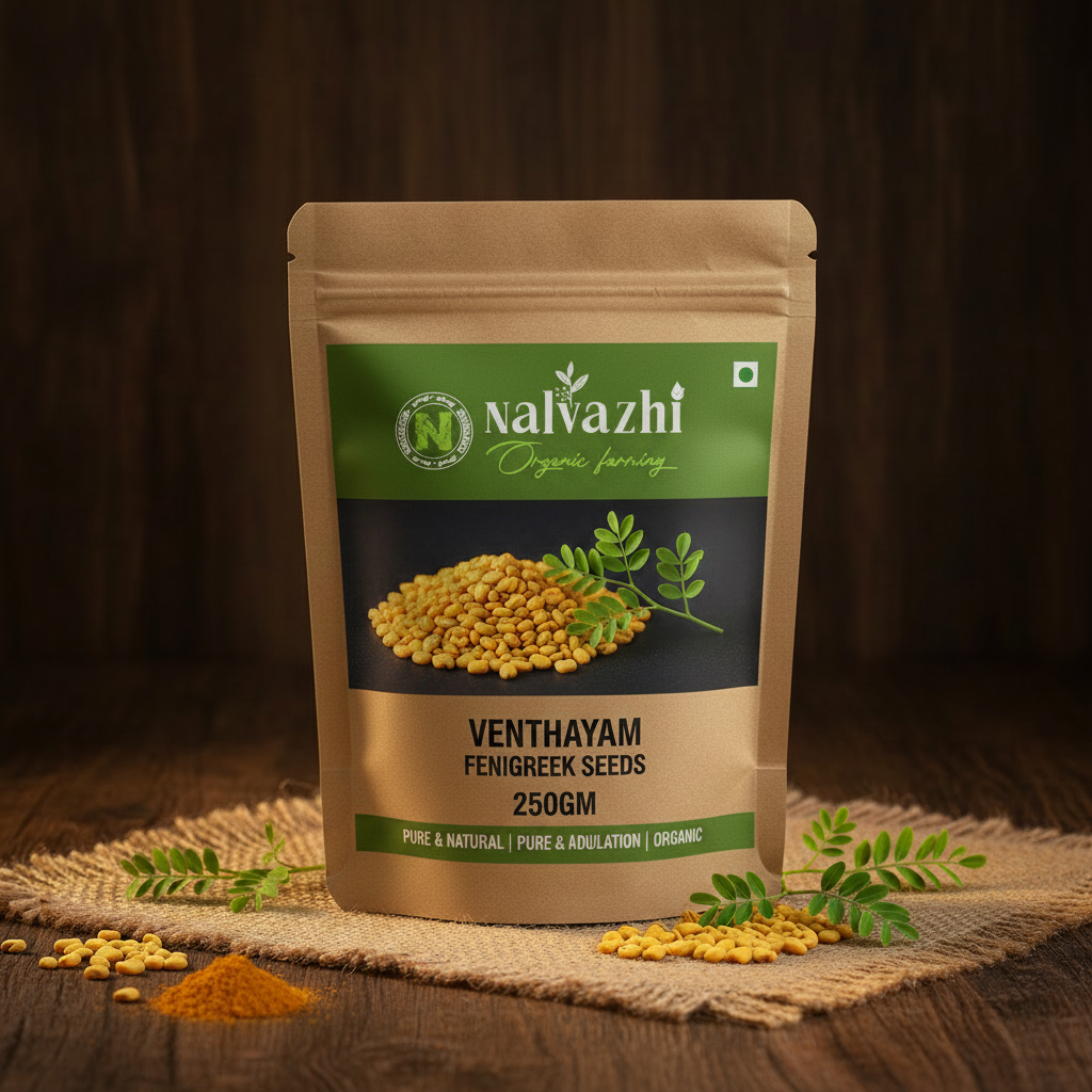 Venthayam - Organic Fenugreek Seeds 250g Pack by Nalvazhi Organic Farming