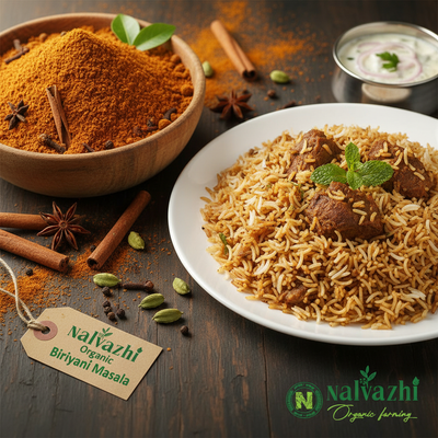 Nalvazhi Organic Biriyani Masala with Seeraga Samba Biriyani