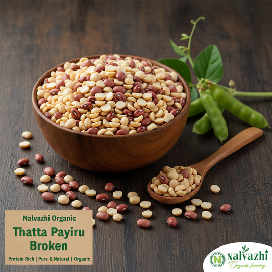 Thatta Payiru Broken - Light Red Cowpeas with Broken Dal - Nalvazhi Organic