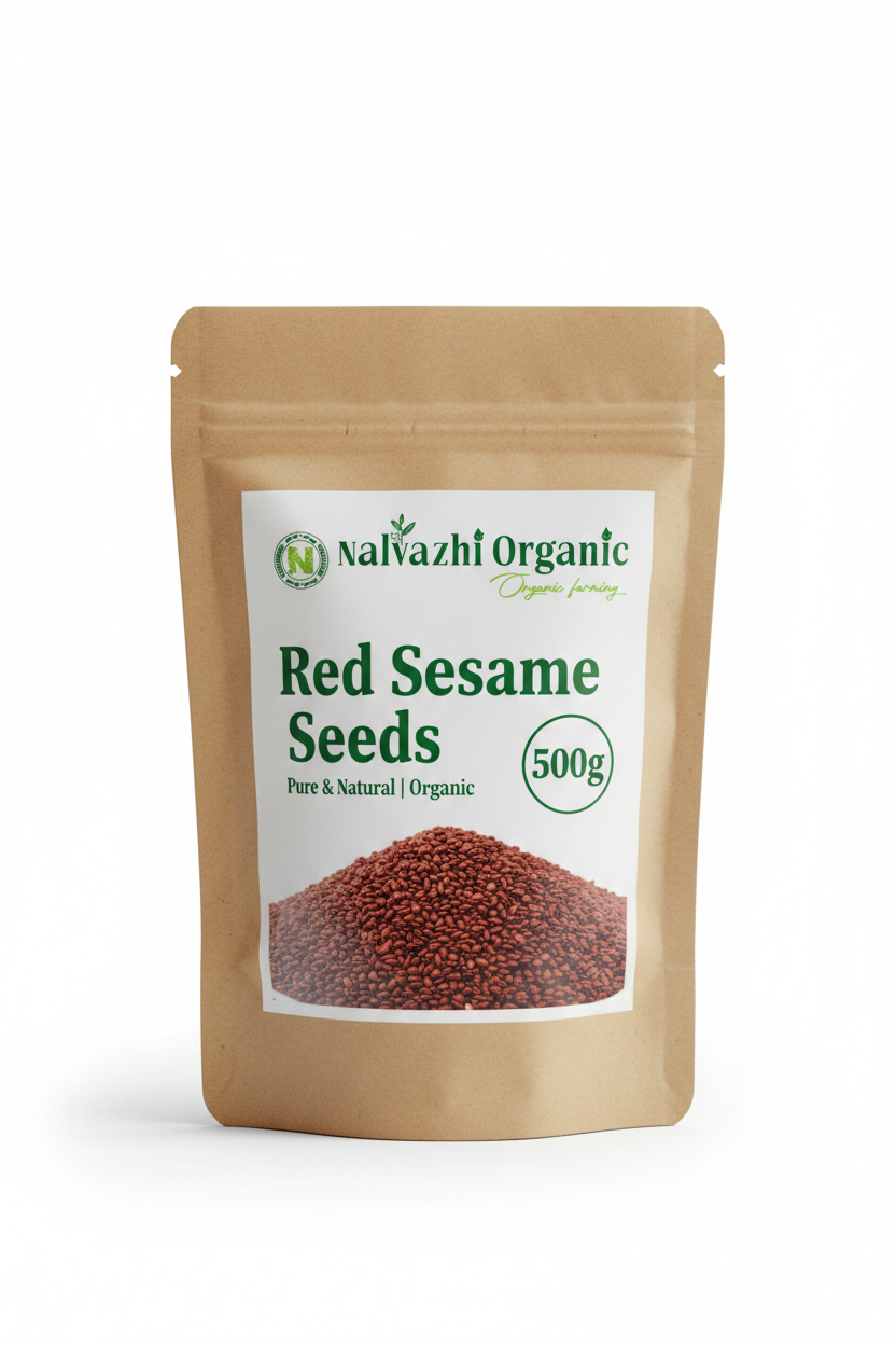 Red Sesame Seeds 500g Pack - Nalvazhi Organic