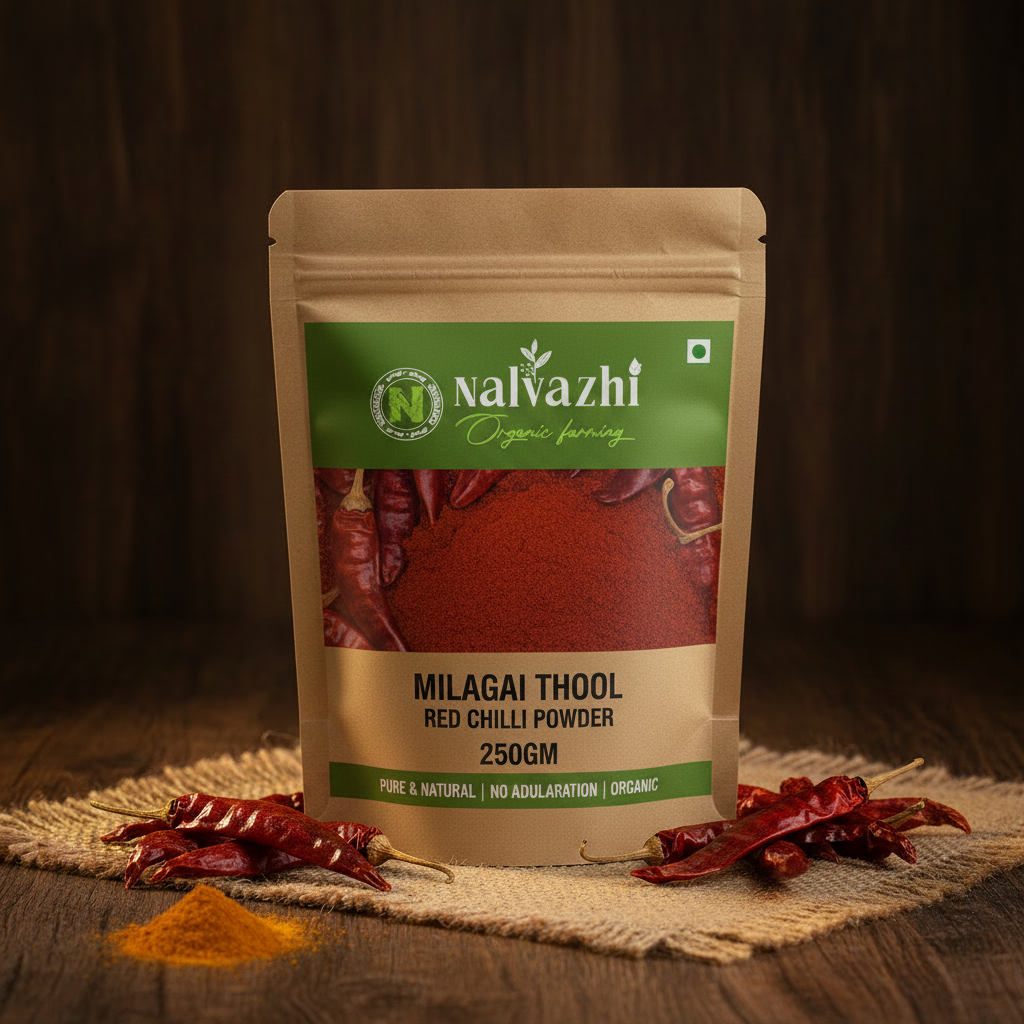 Milagai Thool - Red Chilli Powder 250g Pack by Nalvazhi Organic Farming