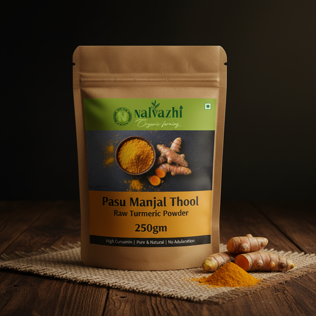 Pasu Manjal Thool 250gm Pack - Nalvazhi Organic