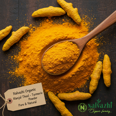 Manjal Thool - Organic Turmeric Powder by Nalvazhi Organic Farming