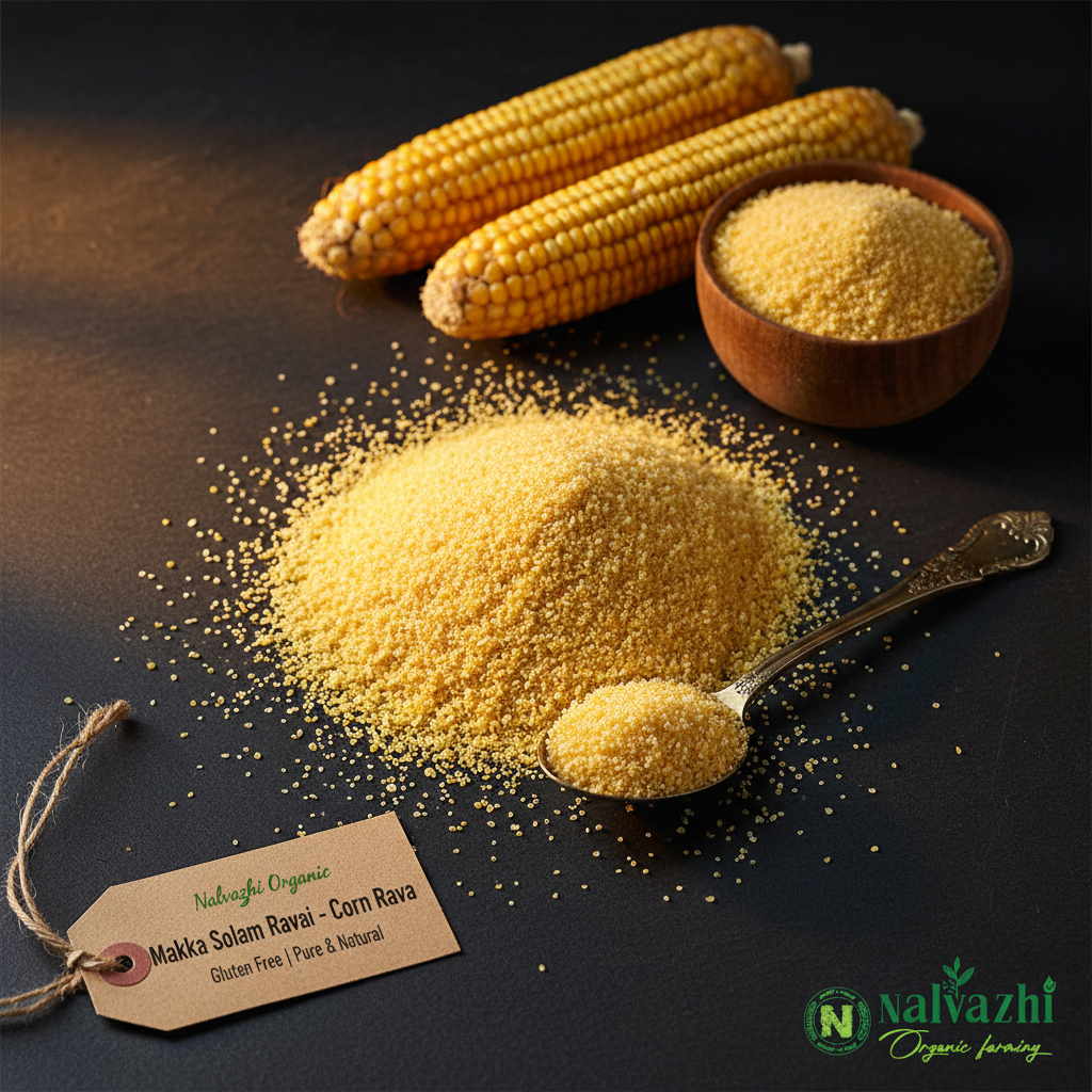 Makka Solam Ravai - Corn Rava by Nalvazhi Organic