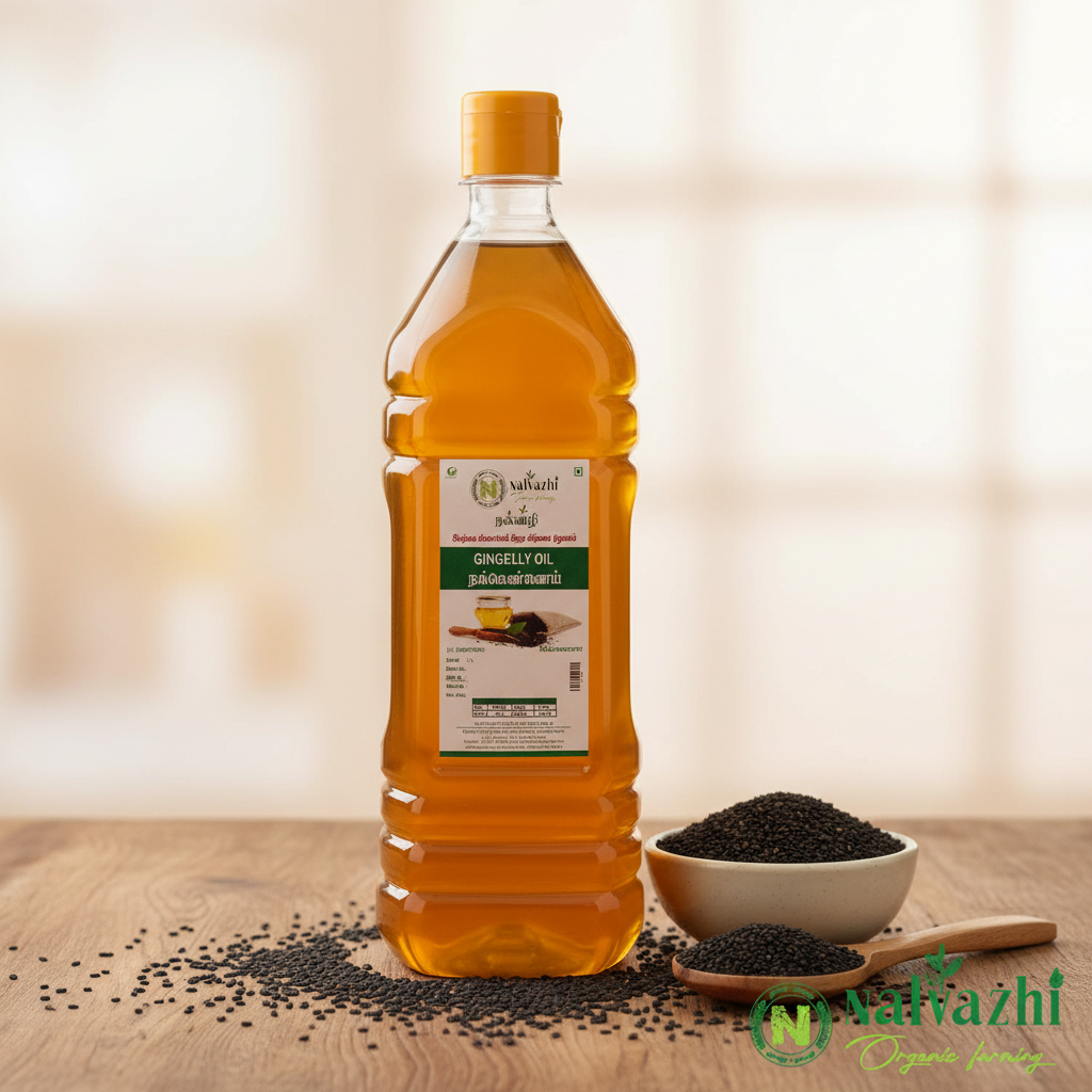 Nalvazhi Gingelly Oil with black sesame seeds