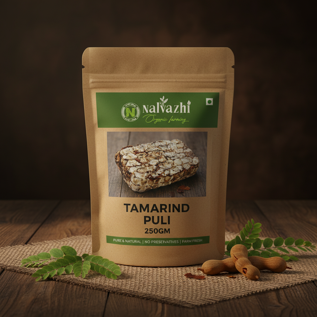 Tamarind Puli 250gm Pack - Nalvazhi Organic