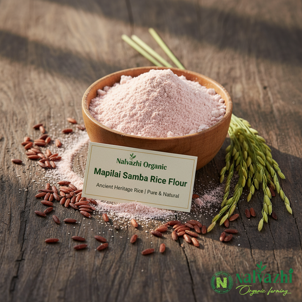 Mapilai Samba Rice Flour Light Pink - Nalvazhi Organic