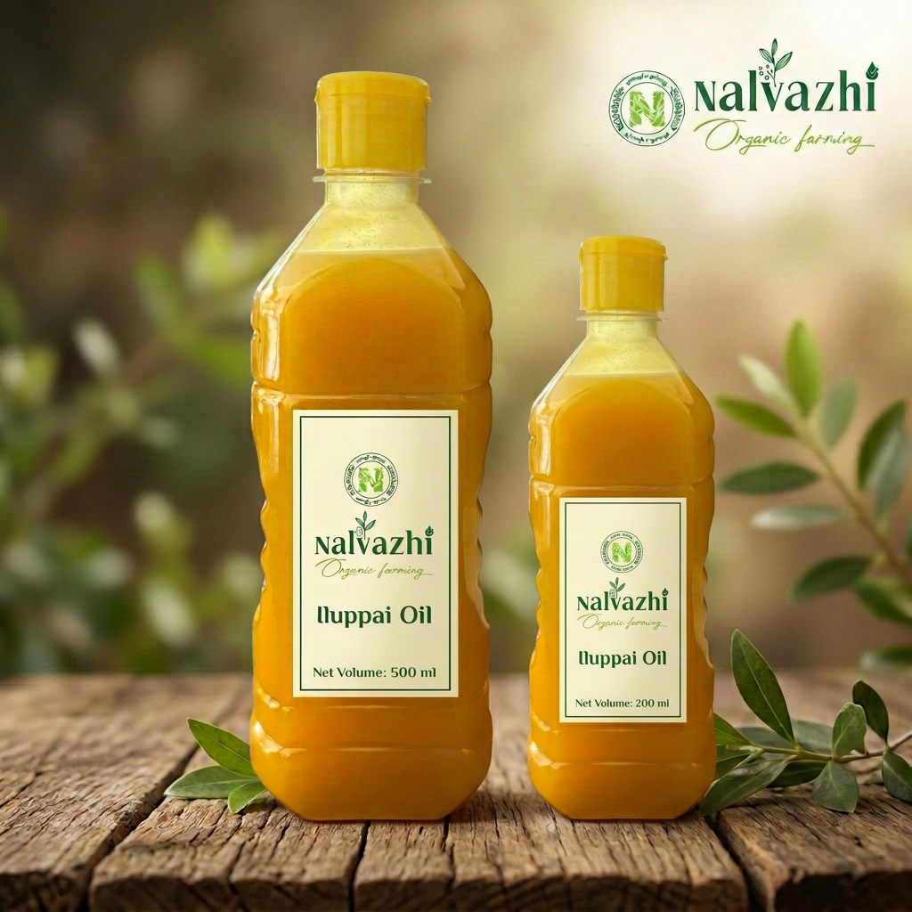 Nalvazhi Iluppai Oil 500 ml and 200 ml bottles together