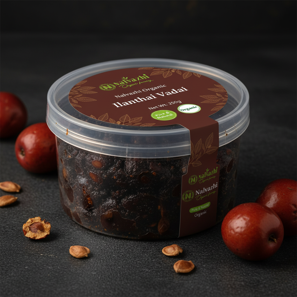 Nalvazhi Organic Ilanthai Vadai - Transparent Round Box English Only